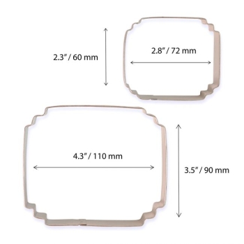 Cookie Cutter Set/2 - Plaque Style 5